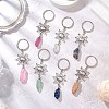 Natural Quartz & Alloy Keychain KEYC-JKC01147-2