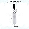 Natural Quartz Crystal Bullet Pendant Necklace JN1043D-3