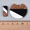 14Pcs 7 Styles Opaque Resin & Walnut Wood Pendants RESI-N053-18-3
