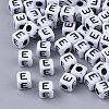 White Opaque Acrylic Beads X-MACR-R869-02E-1
