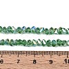 Electroplate Transparent Glass Beads Strands GLAA-N021-4mm-27-2