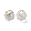 Transparent UV Plating Rainbow Iridescent Acrylic Beads OACR-P015-03L-2