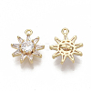 Brass Micro Pave Cubic Zirconia Pendants X-KK-S354-099-NF-2