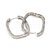 Brass Oval with Polka Dot Hoop Earrings for Woman EJEW-F314-02C-P-2