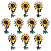 Sunflower Rhinestone Appliques AJEW-WH0367-60-1