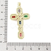 Golden Brass Micro Pave Random Color Cubic Zirconia Pendants KK-A209-07D-G-3