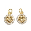 Brass Micro Pave Cubic Zirconia Pendants ZIRC-I367-05G-10-1