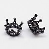 Crown Brass Micro Pave Grade AAA Cubic Zirconia European Bead X-ZIRC-O022-60B-NR-1