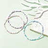 3Pcs 3 Style Glass Seed Beaded Anklets Set AJEW-AN00541-2