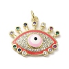 Brass Micro Pave Cubic Zirconia Pendants KK-E092-09G-01-1