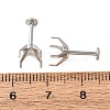 304 Stainless Steel Prong Earring Settings SA-CBA8B85-11E-02-2