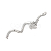 Brass Pave Cubic Zirconia Pendants KK-Q048-10P-2