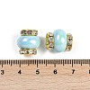Resin Beads with Brass Rhinestone Rondelle KK-H490-05G-05-3