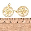 Brass Micro Pave Orange Cubic Zirconia Pendants CU-E003-16G-D-3