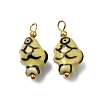 Handmade Porcelain Pendants PR-CBA0027-06G-2