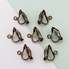 Brass Clip-on Earring Findings X-EC109-NFAB-5