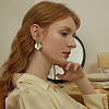 4 Pairs 4 Style Polymer Clay Dangle Stud Earrings with 316 Surgical Stainless Steel Pins EJEW-FI0002-44-7