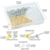 40Pcs 2 Color Iron Ball Stud Earring Post IFIN-FS0001-25-5