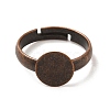 Mixed Color Adjustable Brass Pad Ring Findings EC541-14-M-2