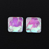 Translucent Electroplated Glass Cabochons EGLA-T026-003-3