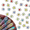 30Pcs 6 Colors Evil Eye Alloy Glass Cabochons MRMJ-GO0001-03-1