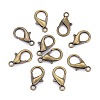 Antique Bronze Tone Zinc Alloy Lobster Claw Clasps X-E107-AB-2