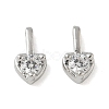 Brass Pave Clear Cubic Zirconia Charms CU-CBA9FFD-11P-03-1