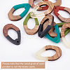 DIY 6 Pairs Teardrop Resin & Walnut Wood Earring Makings DIY-FH0001-90-4