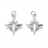 Brass Micro Pave Clear Cubic Zirconia Pendants X-ZIRC-O035-22P-1
