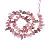 Natural Purple Madagascar Rose Quartz Beads Strands G-Z091-A34-2