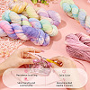 1 Skein Gradient Segment Dyed 80% Wool 20% Acrylic Blended Yarn OCOR-TA0003-02C-5