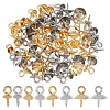 96Pcs 8 Colors 201 Stainless Steel Peg Bails Pendants STAS-ME0002-95-1