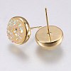 Druzy Resin Earrings X-KK-E724-S-07G-1