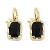 Brass Micro Pave Cubic Zirconia Charms KK-C051-10G-01-1