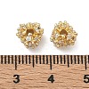 Brass Clear Cubic Zirconia Beads KK-D228-23G-2