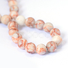 Natural Red Netstone Round Bead Strands X-G-E334-8mm-06-3