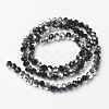 Electroplate Transparent Glass Beads Strands EGLA-A034-T8mm-M01-2