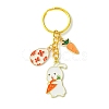 Easter Egg & Rabbit & Carrot Alloy Enamel Pendant Keychain KEYC-JKC00580-2