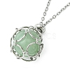 Tarnish Resistant 304 Stainless Steel Cable Chains Macrame Pouch Empty Stone Holder for Pendant Necklaces Making NJEW-TA00083-01-3