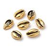 Electroplated Natural Shell Beads X-BSHE-O017-13G-3