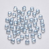 Transparent Spray Painted Glass Beads GLAA-R211-02-D04-1