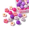 48Pcs 6 Styles DIY Food Grade Silicone & Polymer Clay Beads Jewelry Making Finding Kit DIY-FS0005-83A-3