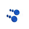 Flat Round Alloy Raffia Dangle Stud Earrings FS-WG4F3C4-03-2