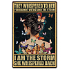 Vintage Metal Tin Sign AJEW-WH0189-835-1