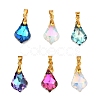 AB Color Plated Electroplate Glass Pendants PALLOY-JF05303-02-1