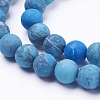 Dyed Natural Map Stone/Picasso Stone/Picasso Jasper Beads Strands X-G-F520-52-6mm-3