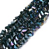 Electroplate Opaque Glass Beads Strands EGLA-Q139-01A-C17-1