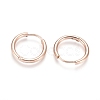 Ion Plating(IP) 304 Stainless Steel Huggie Hoop Earrings EJEW-F111-16mm-RG-2