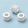 Rack Plating Brass Cubic Zirconia European Beads KK-R147-03S-1