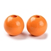 Spray Painted Natural Wood Beads WOOD-R272-02A-2